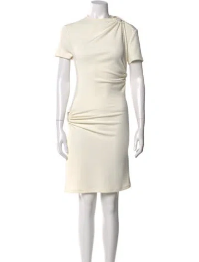Pre-owned Christopher Esber Crew Neck Mini Dress In Neutral