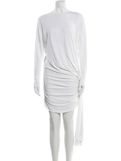 Pre-owned Christopher Esber Crew Neck Mini Dress In White