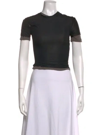 Pre-owned Christopher Esber Crew Neck Short Sleeve Top In Black