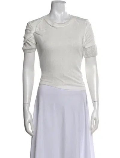 Pre-owned Christopher Esber Crew Neck Short Sleeve Top In Neutral