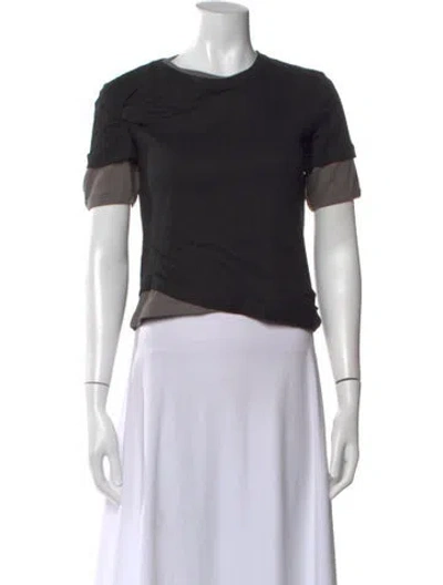 Pre-owned Christopher Esber Crew Neck Short Sleeve Top W/ Tags In Black