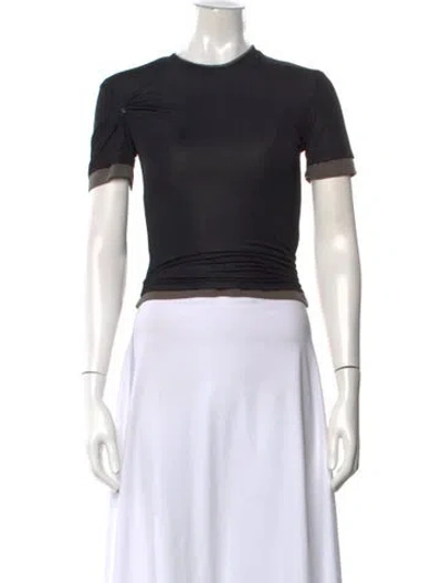 Pre-owned Christopher Esber Crew Neck Short Sleeve Top W/ Tags In Black