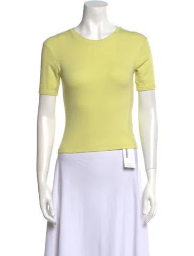 Pre-owned Christopher Esber Crew Neck Short Sleeve Top In Yellow