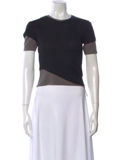 Pre-owned Christopher Esber Crew Neck Short Sleeve T-shirt In Black
