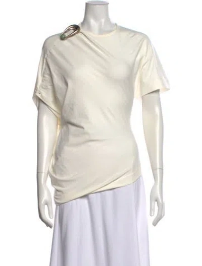 Pre-owned Christopher Esber Crew Neck Short Sleeve T-shirt W/ Tags In Neutrals