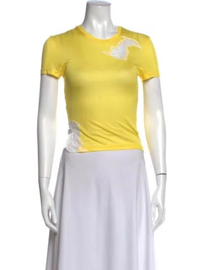 Pre-owned Christopher Esber Crew Neck Short Sleeve T-shirt W/ Tags In Yellow