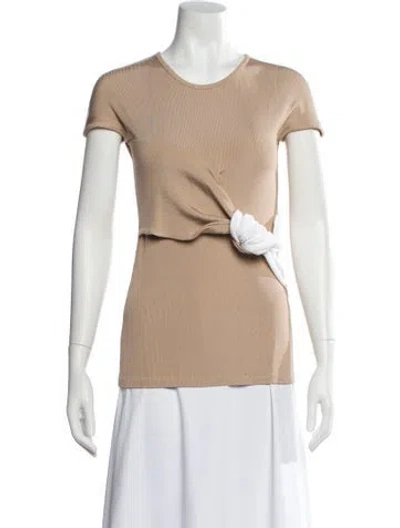 Pre-owned Christopher Esber Crew Neck Short Sleeve T-shirt In Yellow