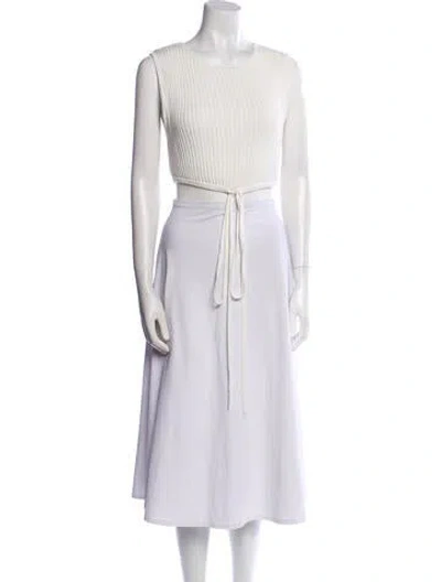 Pre-owned Christopher Esber Crew Neck Sleeveless Tunic In White