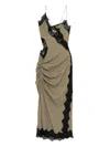Christopher Esber Crimped Lace Slip Dress