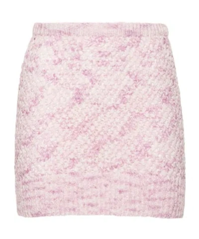 Christopher Esber Crochet Mini Skirt In Pink