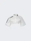 Christopher Esber Cropped Lace Short Sleeve Shirt In White