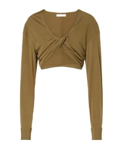 Christopher Esber Cropped Sweater In Brown