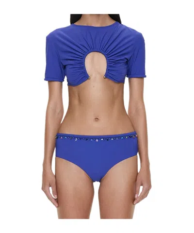 Christopher Esber Cropped Top In Blue