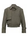 Christopher Esber Cropped Trench Jacket In Grey