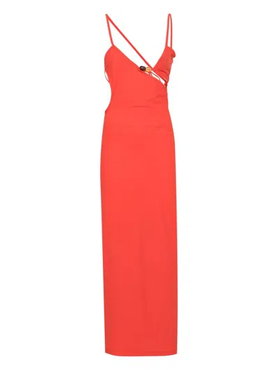 CHRISTOPHER ESBER CRYSTAL-EMBELLISHED MAXI DRESS