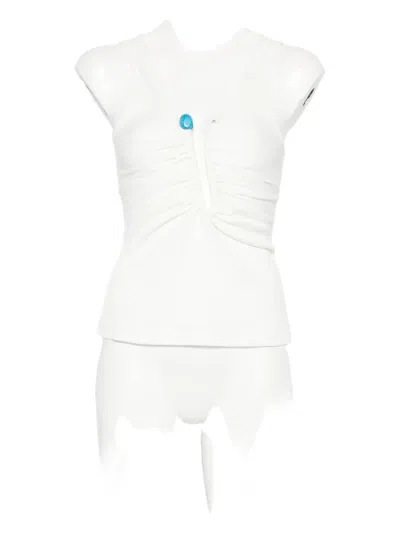 Christopher Esber Crystal-embellished Tank Top In White
