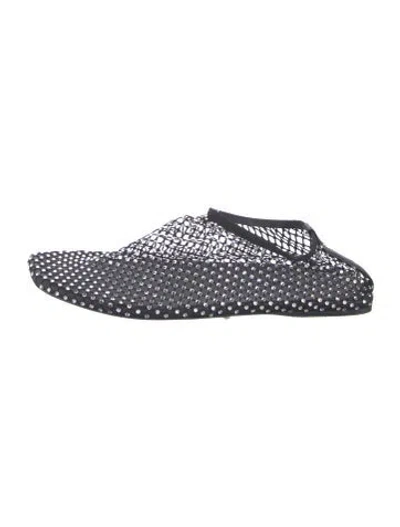 Pre-owned Christopher Esber Crystal Embellishments Flats In Black