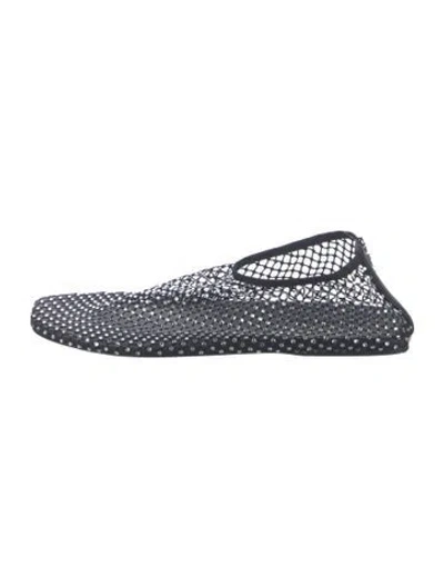 Pre-owned Christopher Esber Crystal Embellishments Flats In Blue