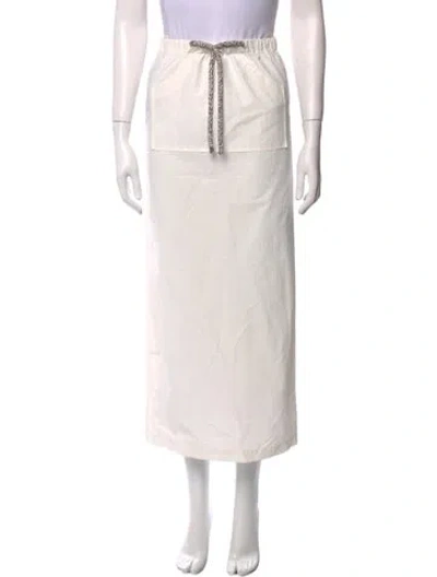 Pre-owned Christopher Esber Crystal Embellishments Midi Length Skirt In Neutral