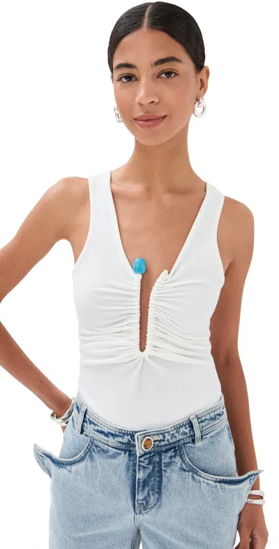 Christopher Esber Crystal Pin Tank White