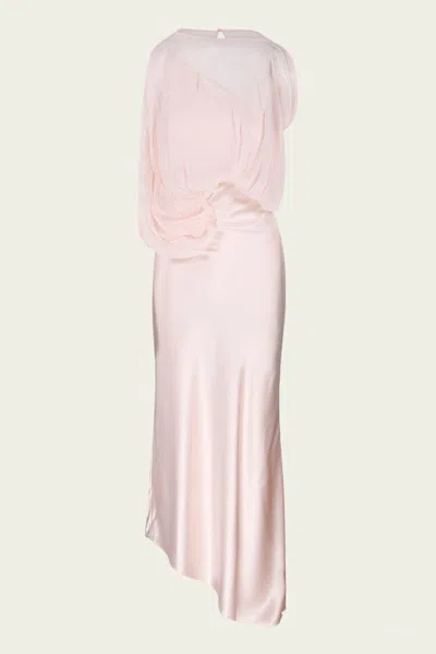 Christopher Esber Cumulus Midi Dress In Pink Calcite