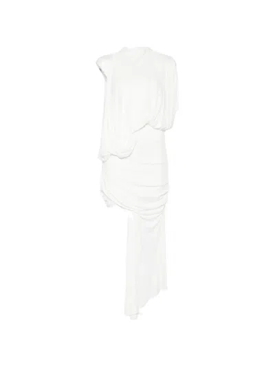 Christopher Esber Cumulus Tucked Mini Dress In White