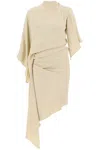 CHRISTOPHER ESBER CUSCO SILK DRAPED MIDI DRESS