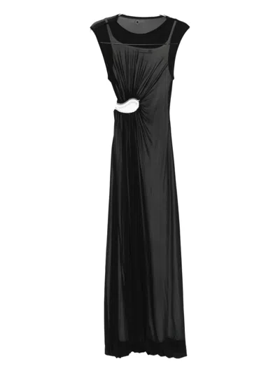 Christopher Esber Cut-out Draped Maxi Dress In Black