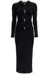Christopher Esber Orbit Cut-out Midi Dress In Black Polyester In Black