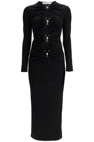 CHRISTOPHER ESBER CUT OUT DRESS WITH METALLIC RINGS