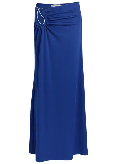 Christopher Esber Cut-out Jersey Maxi Skirt In Blue