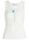 Christopher Esber Cut-out Jersey Tank In White