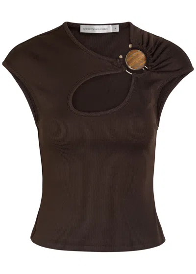 CHRISTOPHER ESBER CHRISTOPHER ESBER CUT-OUT JERSEY TOP