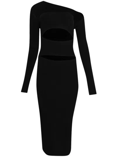Christopher Esber Cut-out Knitted Dress In Black