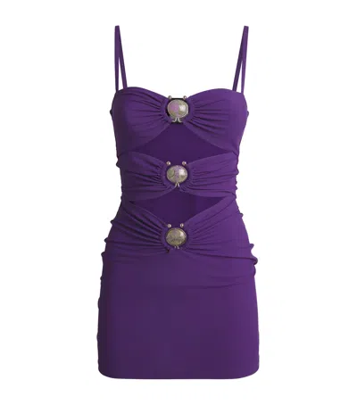 Christopher Esber Cut-out Mini Dress In Purple