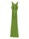 Christopher Esber Cut-out Ring-detail Maxi Dress In Green
