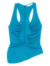 Christopher Esber Tank Top In Blue Viscose In Blue