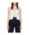 Christopher Esber Open Twist Tank White In Black