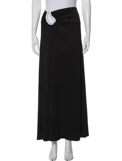 Pre-owned Christopher Esber Cutout Accent Long Skirt W/ Tags In Black