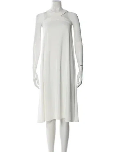 Pre-owned Christopher Esber Cutout Accent Midi Length Skirt In White