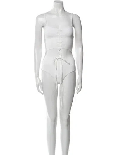 Pre-owned Christopher Esber Cutout Accent One-piece W/ Tags In White