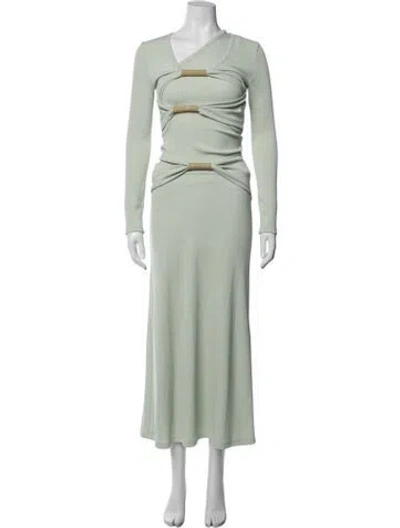 Pre-owned Christopher Esber Cutout Accent Skirt Set In Green