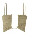 Christopher Esber Cutout Embellished Bikini Top In Multi