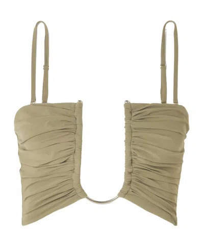 Christopher Esber Cutout Embellished Bikini Top In Multi