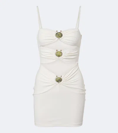 Christopher Esber Cutout Embellished Minidress In White