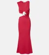 Christopher Esber Cutout Gathered Maxi Dress In Red