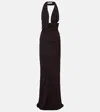 Christopher Esber Draped Cut-out Maxi Dress In Brown