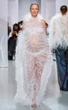 Christopher Esber Dandelion Lattice Gown In White