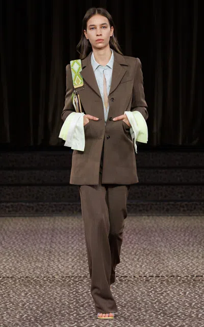 Christopher Esber Davis Shirt In Lime Green
