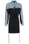 Christopher Esber Deconstruct Denim Cummerbund Shrt In Multi